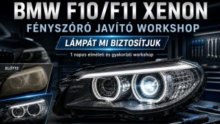 BMW F10 fényszóró javító workshop
